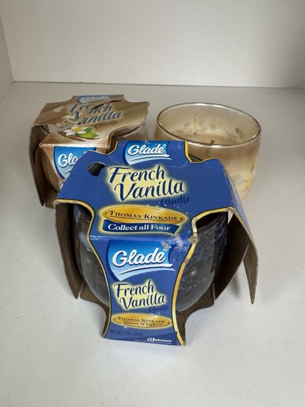 Lot Of 3 Glade Scents French Vanilla Candles Vintage 2003 Y2K Discontinued New